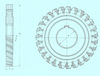 Шевер дисковый m 3,5 Do180мм (180х63,5мм) А-II Z=47 b=15° Р6М5К5 (2570-0414) ГОСТ8750-80 (шт)
