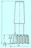 Долбяк хвостовой прямозубый m3,5 к/х Do 38мм Z=11 КМ В24 а=20° Р6М5 (шт)